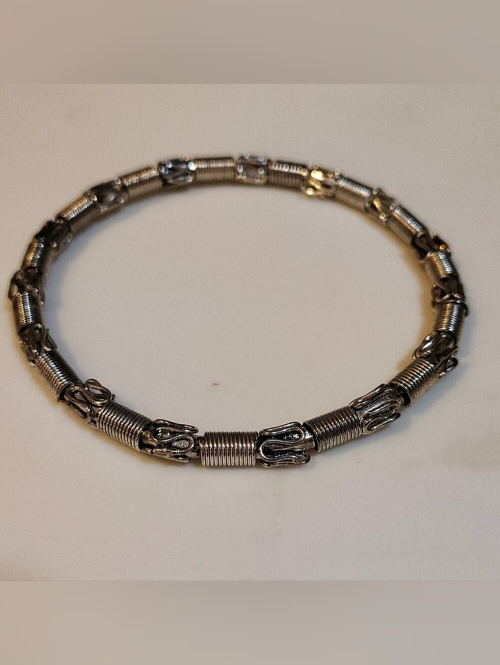 Nice Chunky Indonesian sterling silver 3" bangle